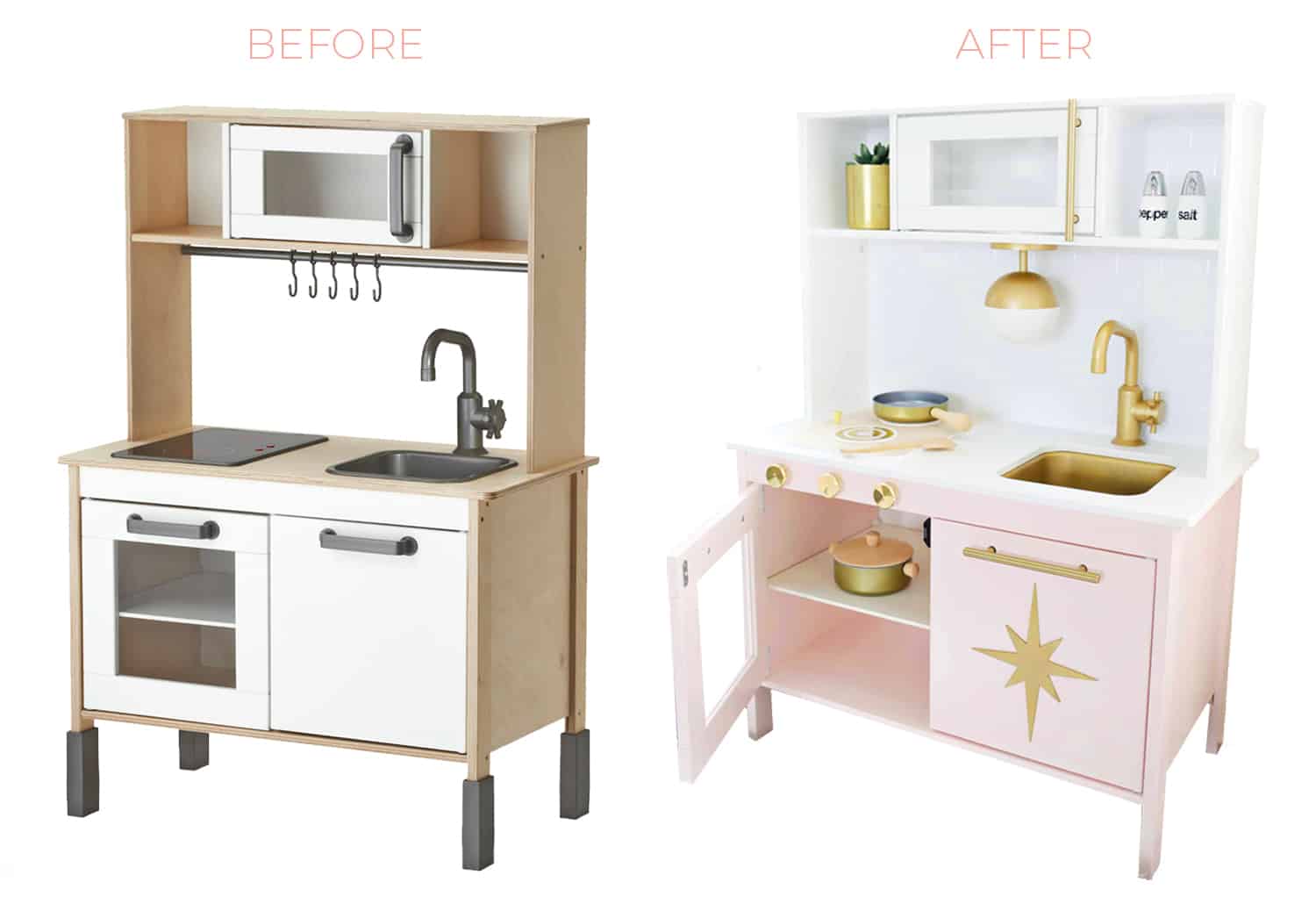 Nova's Play Kitchen (IKEA Hack) - A Beautiful Mess
