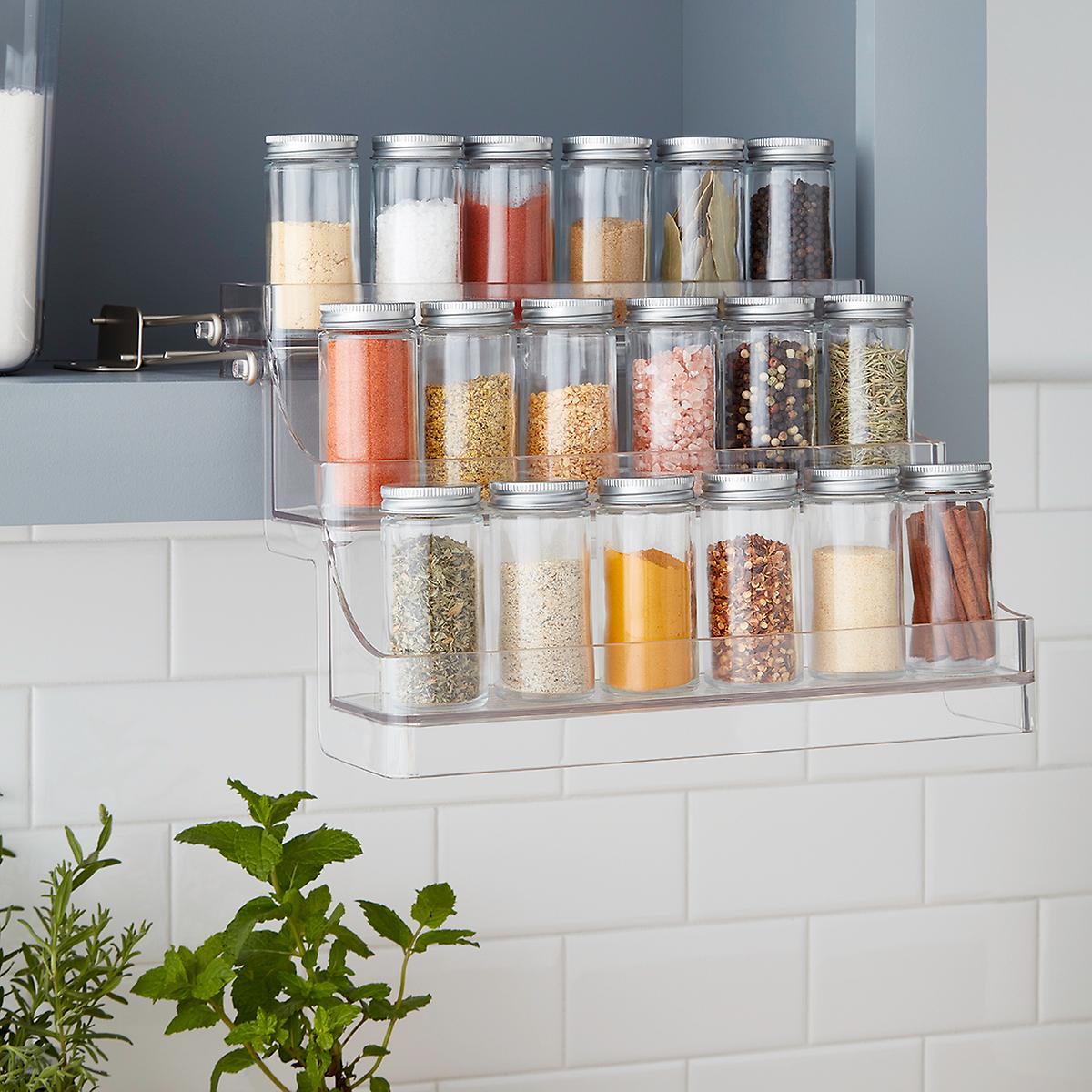 Kitchen-cabinet-organizer-pull-down-spice-rack