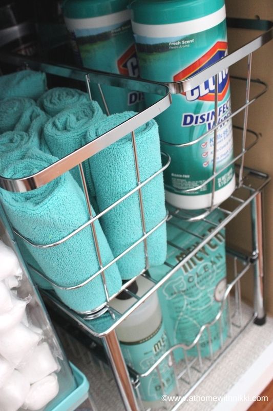 Under-kitchen-sink-organizer-stackable-shelves