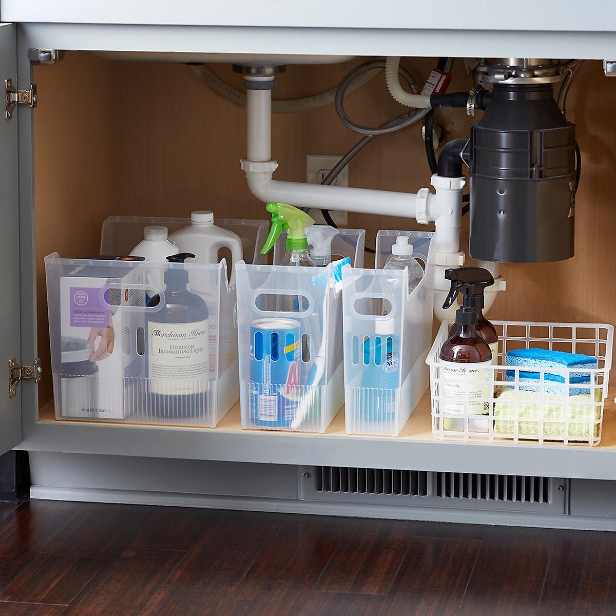 Under Sink Organization with The Container Store • Hip Foodie Mom