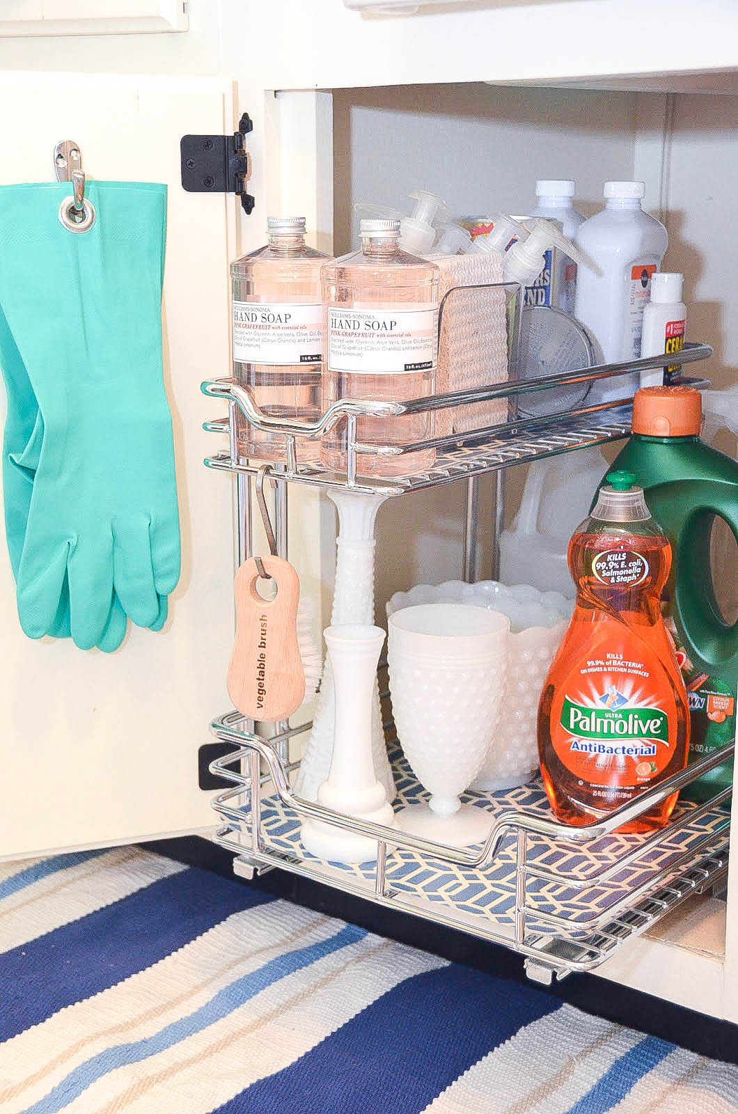 Under-sink-storage-sliding-organizer
