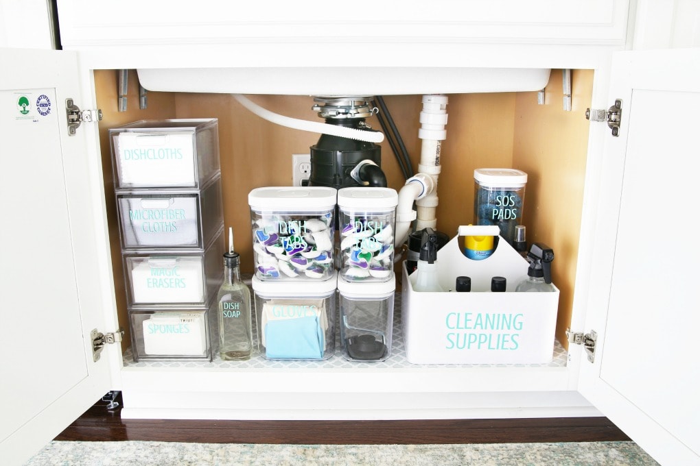 Under-the-kitchen-sink-organizer-clear-containers